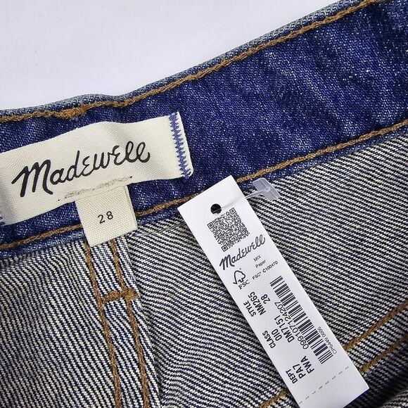 Madewell -49 NWT Baggy Tapered Jeans in Fanwell Wash: Two-Tone Edition Sz‎ 28 - Picture 7 of 12